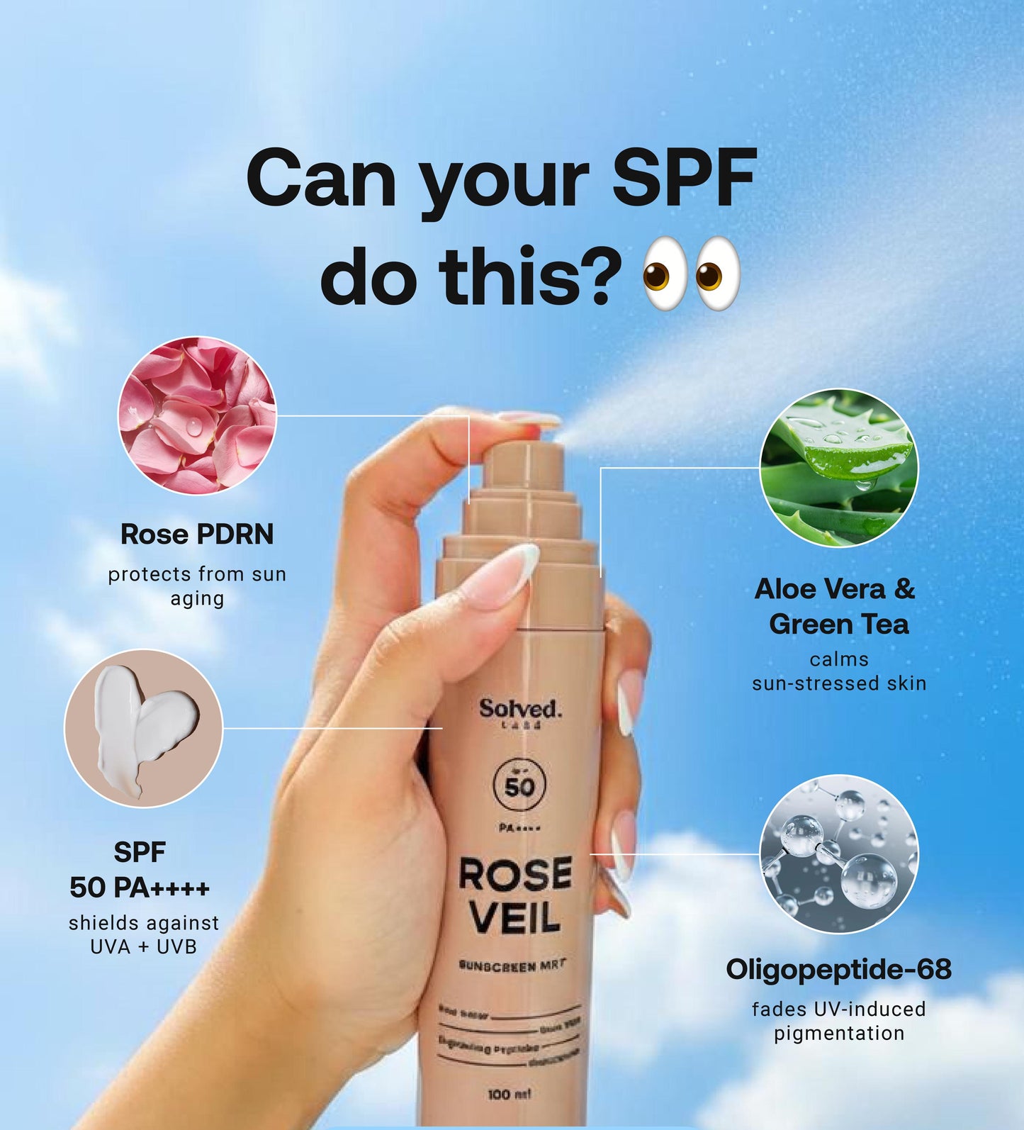 Rose Veil SPF50 PA++++ Sunscreen mist