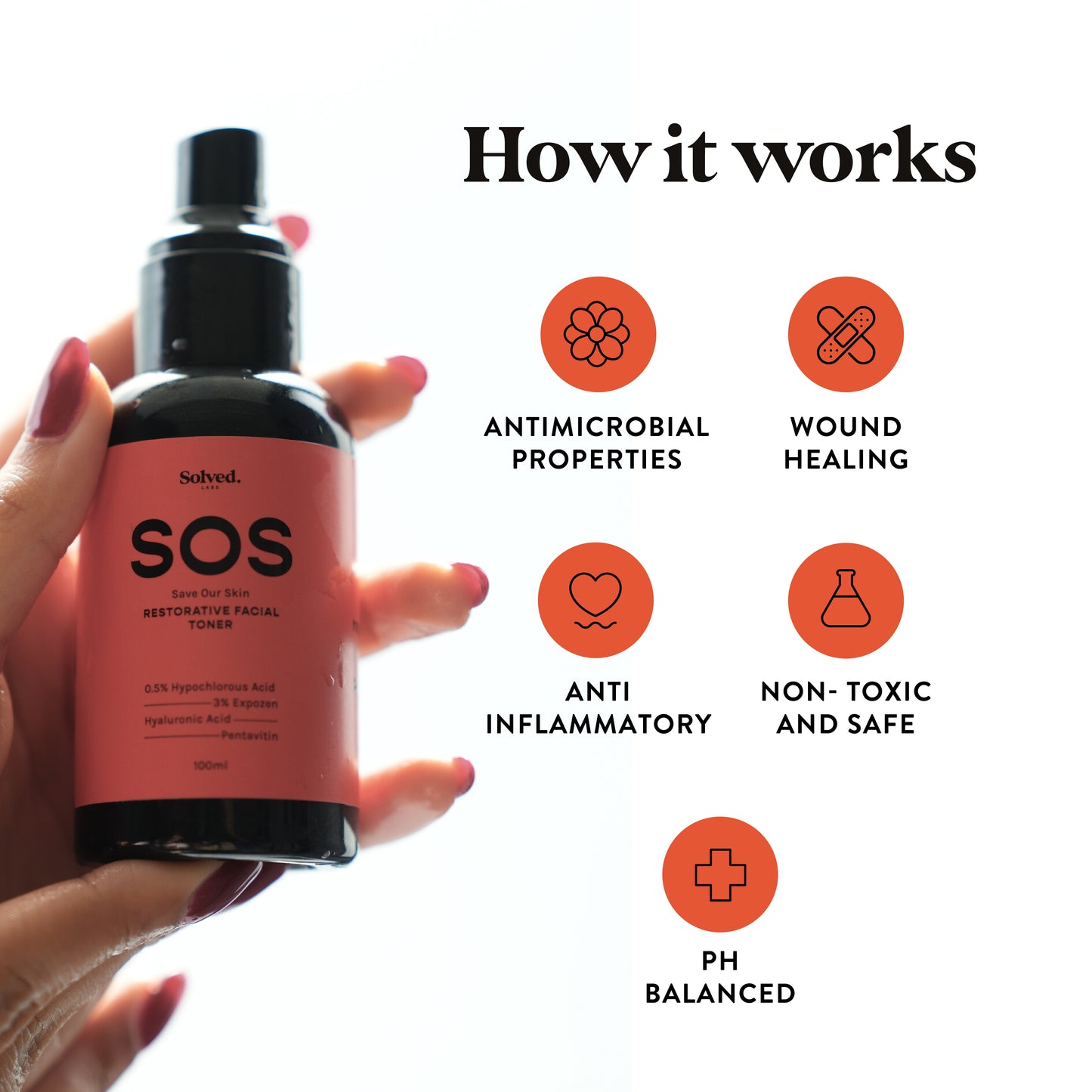 SOS Hypochlorous Acid Spray – Solved Labs